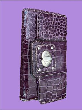 4/$25 Deal! Purple Croc-Embossed Wallet